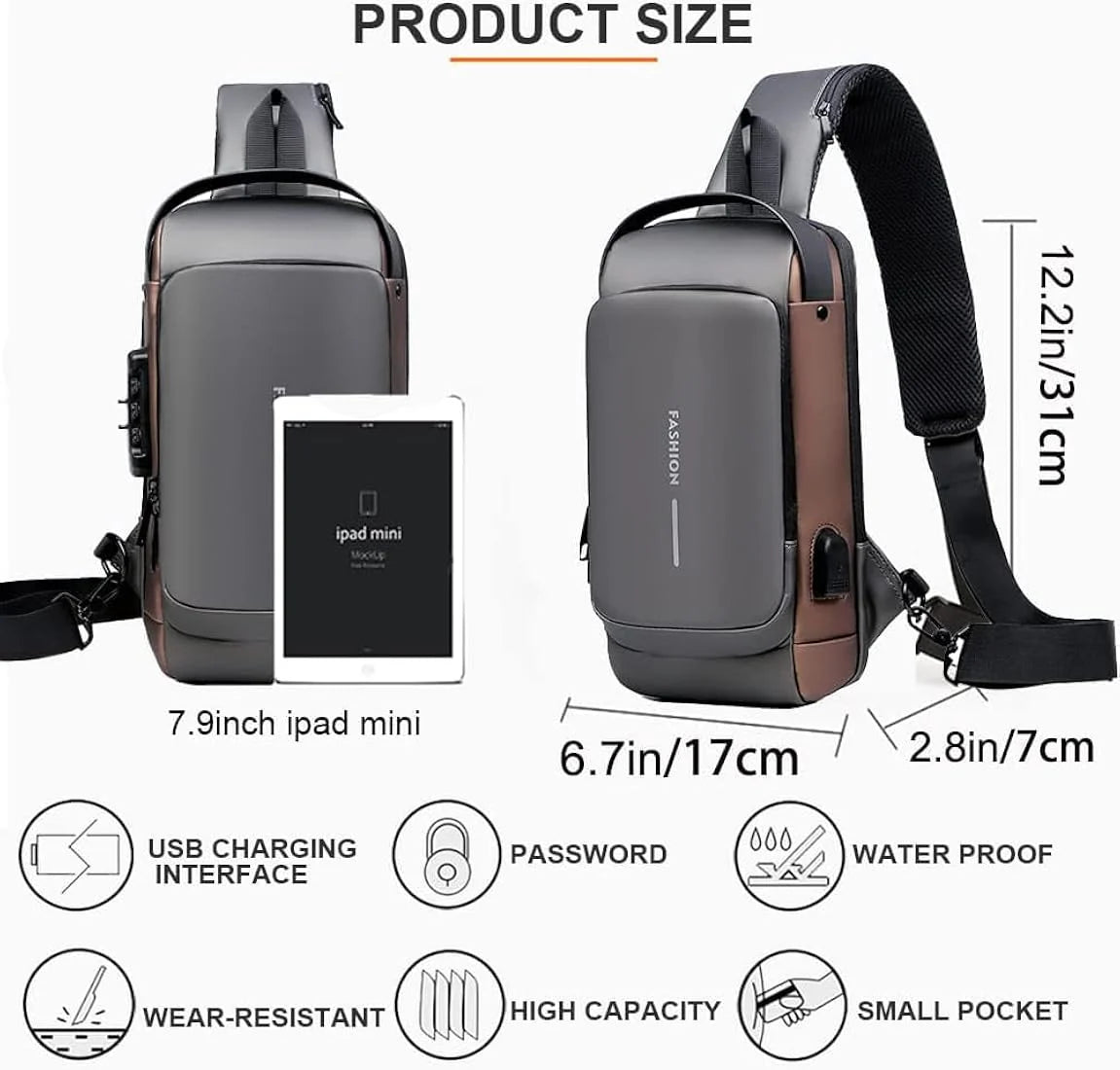 Anti-Theft Street Crossbody Unisex Sling Bag | Secure. Sleek. Smart.