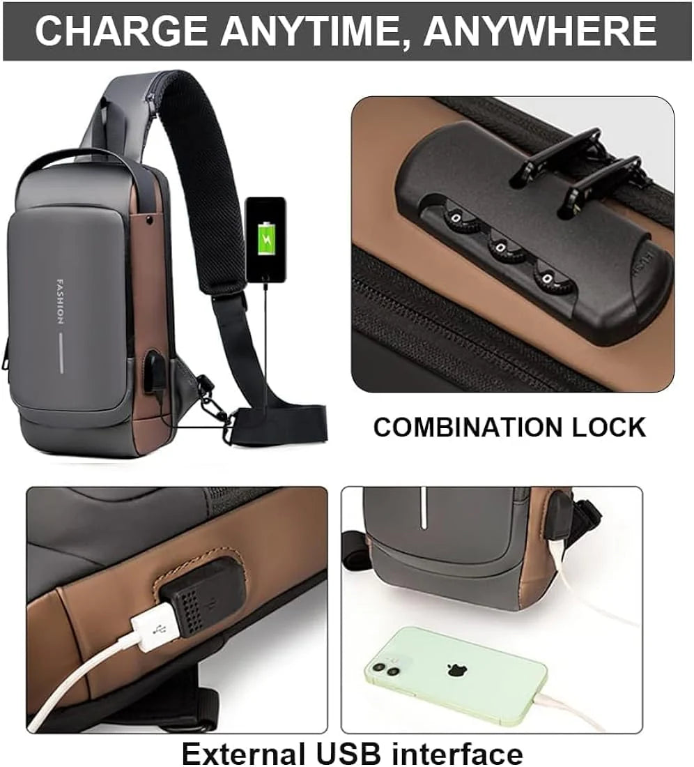 Anti-Theft Street Crossbody Unisex Sling Bag | Secure. Sleek. Smart.