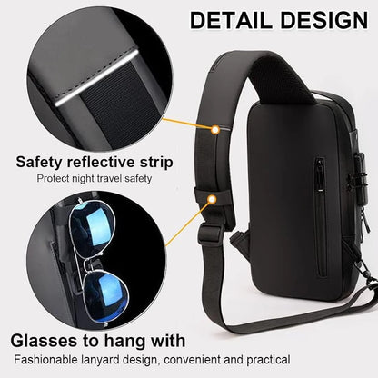 Anti-Theft Street Crossbody Unisex Sling Bag | Secure. Sleek. Smart.